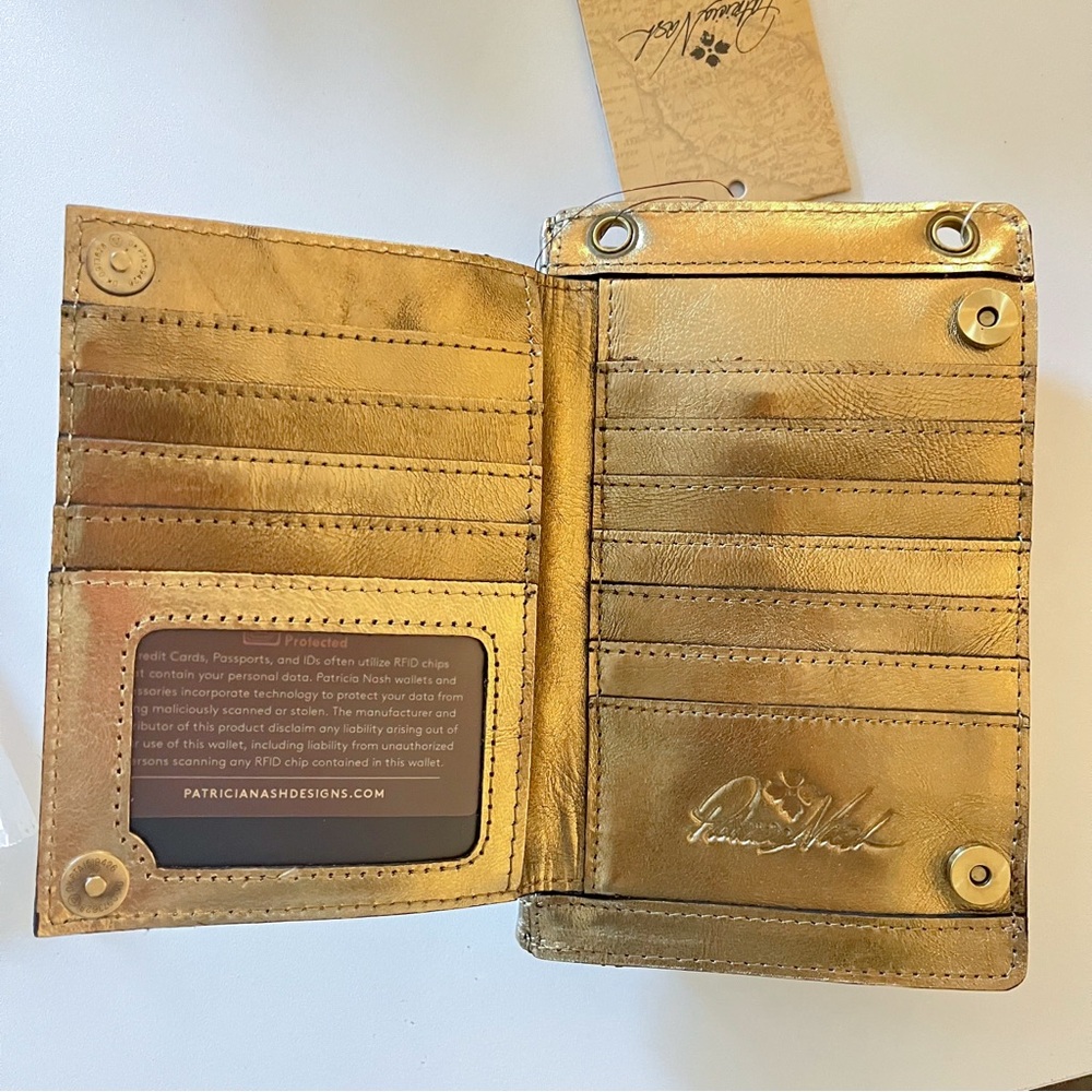 NWT PATRICIA NASH Chiavella RFID Phone Leather Crossbody Organizer Wallet - Picture 5 of 7